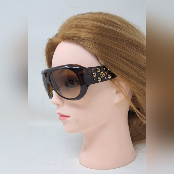 Gucci Tortoiseshell Sunglasses with Gold Accents - Picture 1 of 16